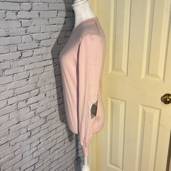 Authentic NWOT Burberry Merino Wool Sweater with Elbow Patches - Picture 6 of 11